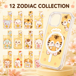 zodiac magnetic phone case with interchangeable back cover